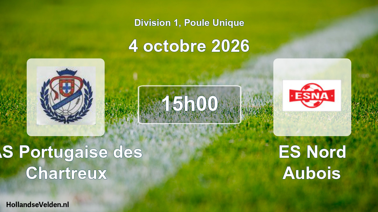 Match programmé: AS Portugaise des Chartreux - ES Nord Aubois (4 octobre 2026)
