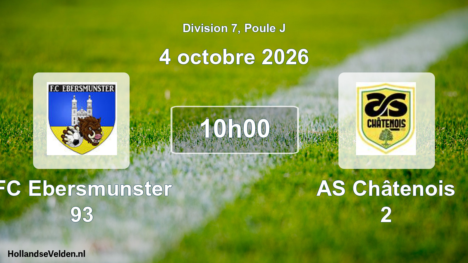 Scheduled Match: FC Ebersmunster 93 - AS Châtenois 2 (4 October 2026)