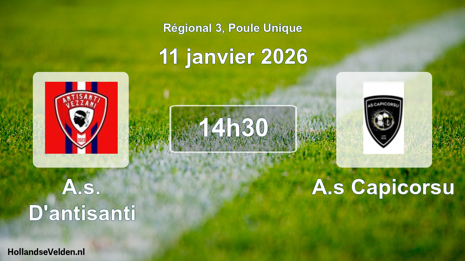 Scheduled Match: A.s. D'antisanti - A.s Capicorsu (11 January 2026)
