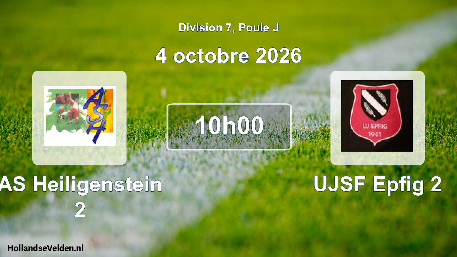Scheduled Match: AS Heiligenstein 2 - UJSF Epfig 2 (4 October 2026)