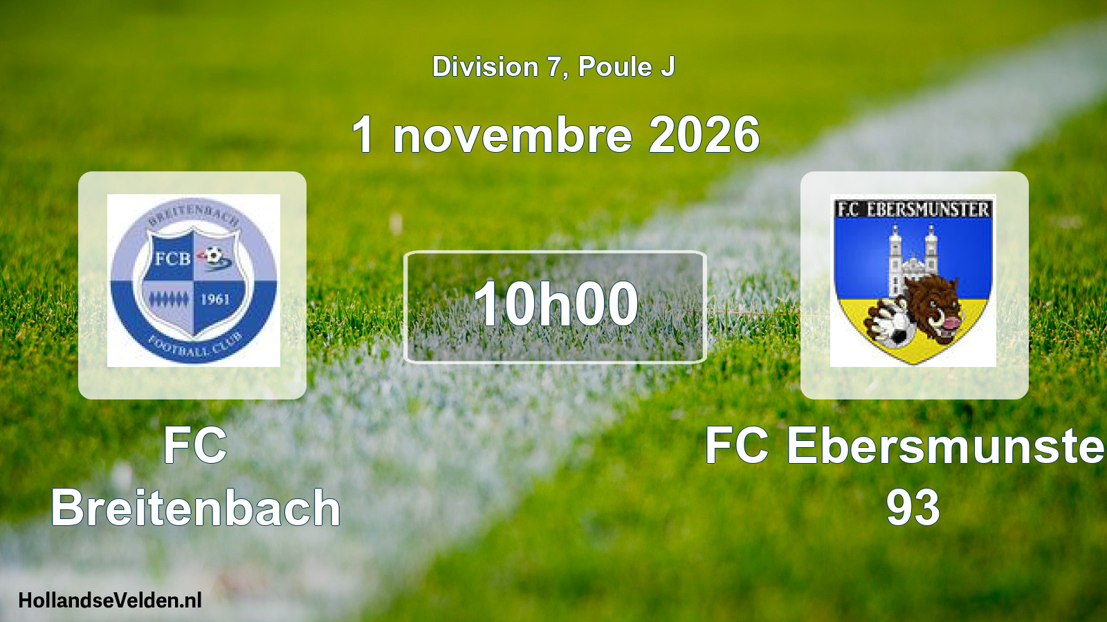 Geplande wedstrijd: FC Breitenbach - FC Ebersmunster 93 (1 november 2026)