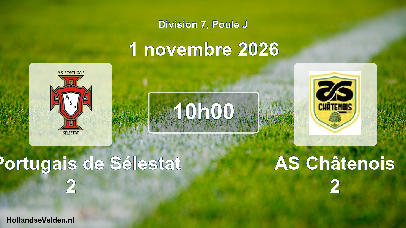 Scheduled Match: AS Portugais de Sélestat 2 - AS Châtenois 2 (1 November 2026)