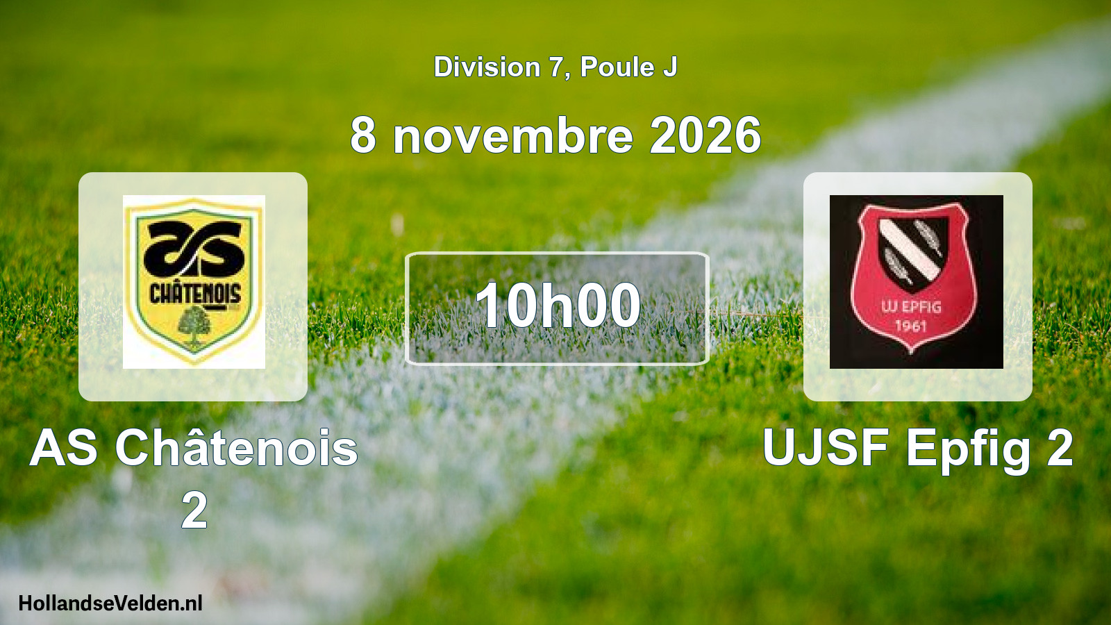 Match programmé: AS Châtenois 2 - UJSF Epfig 2 (8 novembre 2026)