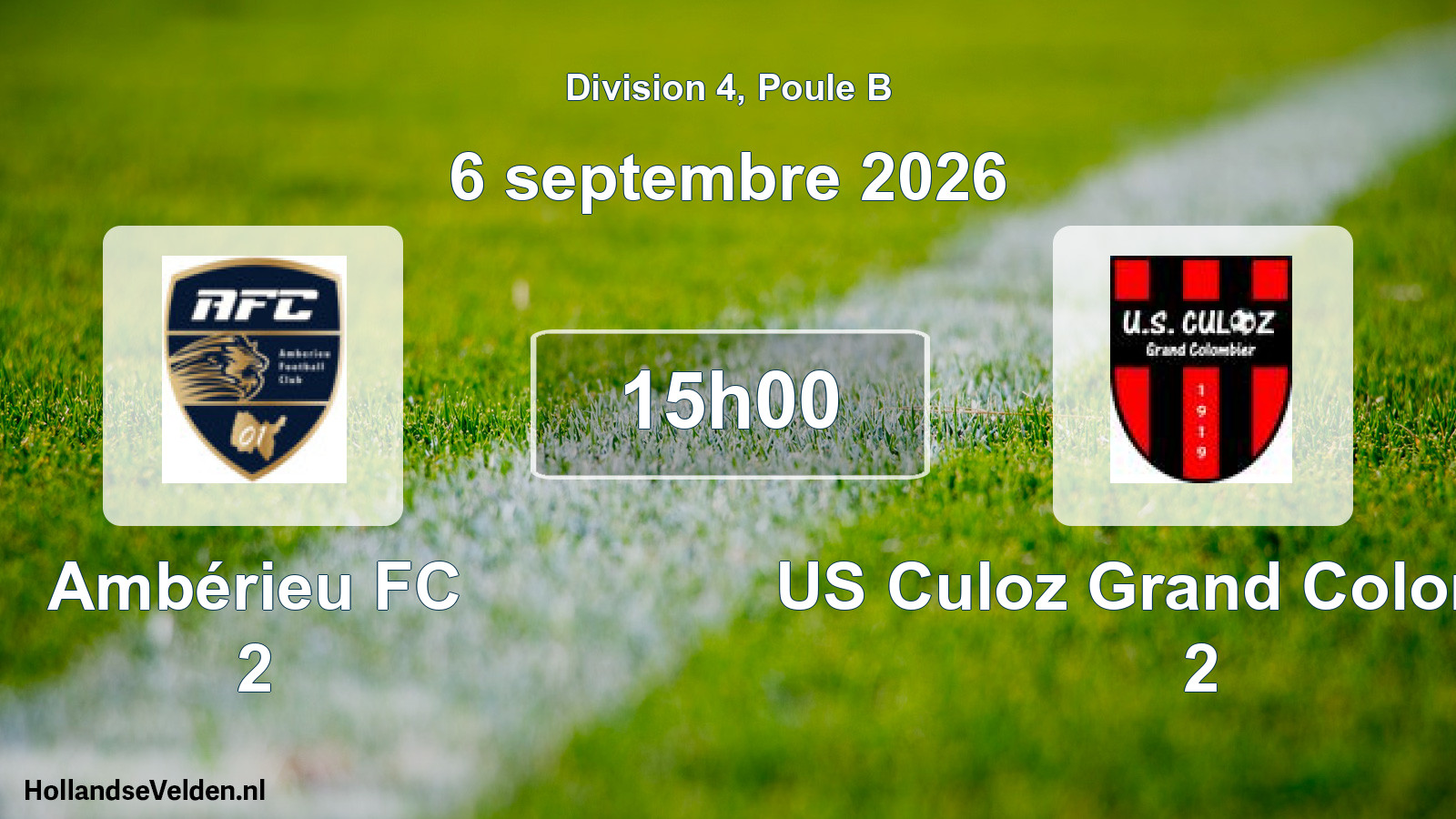 Geplande wedstrijd: Ambérieu FC 2 - US Culoz Grand Colombier 2 (6 september 2026)