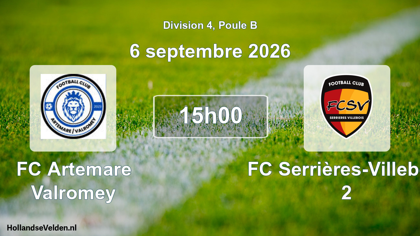 Scheduled Match: FC Artemare Valromey - FC Serrières-Villebois 2 (6 September 2026)