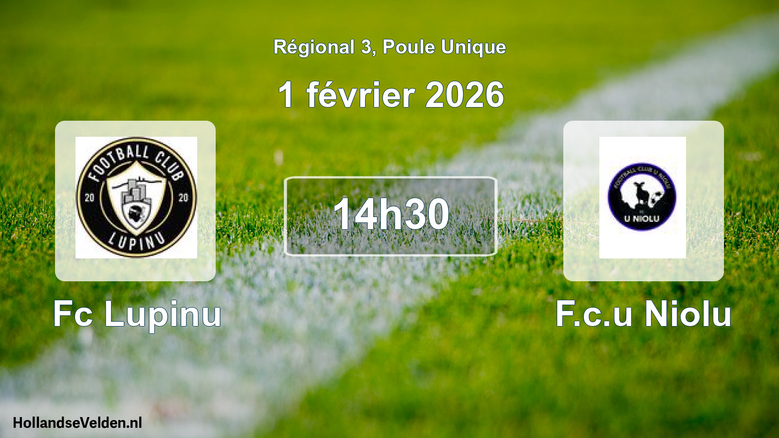 Geplande wedstrijd: Fc Lupinu - F.c.u Niolu (1 februari 2026)