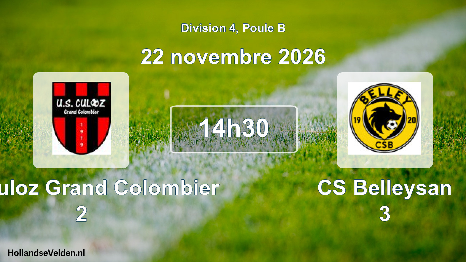Scheduled Match: US Culoz Grand Colombier 2 - CS Belleysan 3 (22 November 2026)