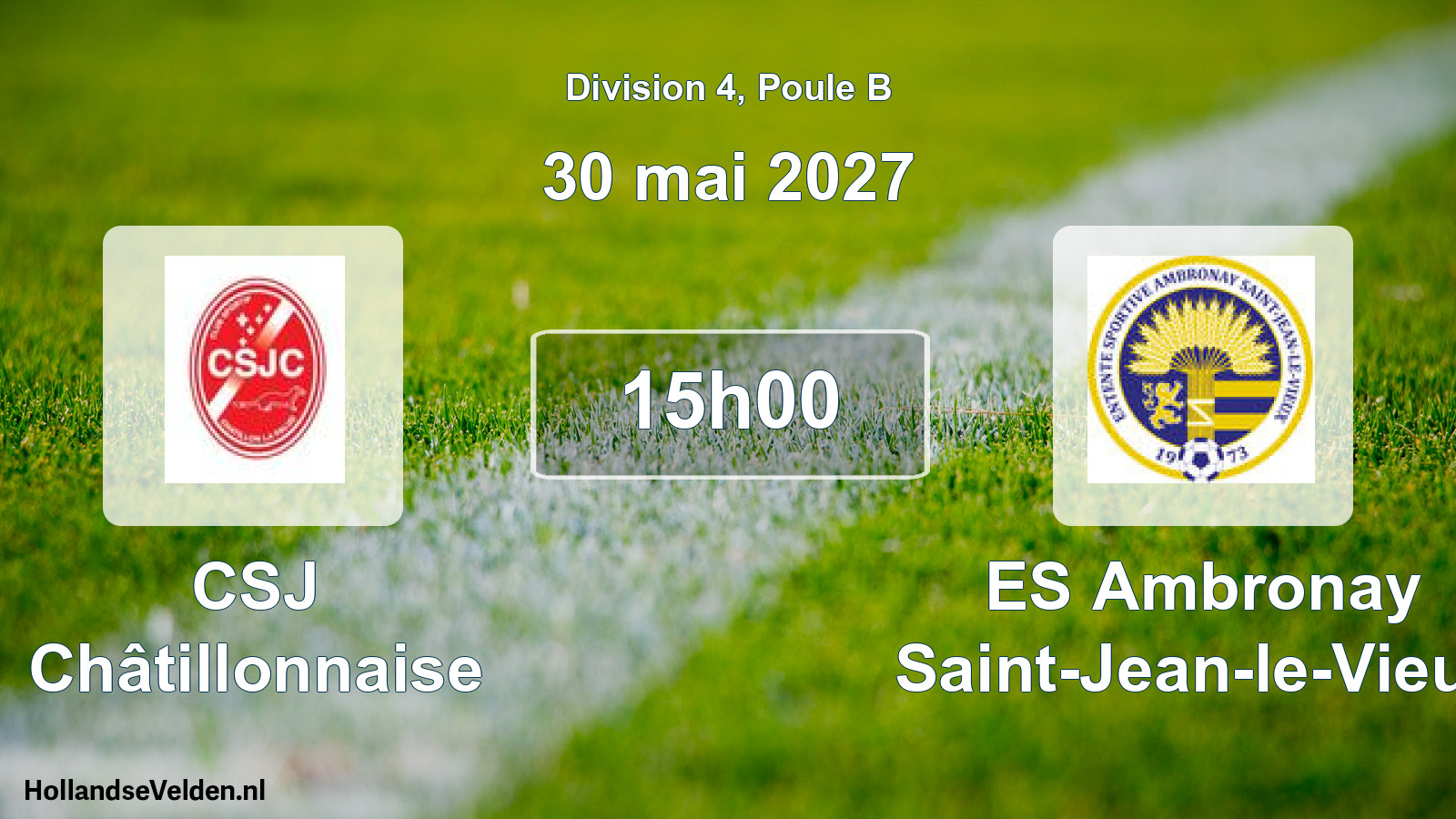 Match programmé: CSJ Châtillonnaise - ES Ambronay Saint-Jean-le-Vieux (30 mai 2027)