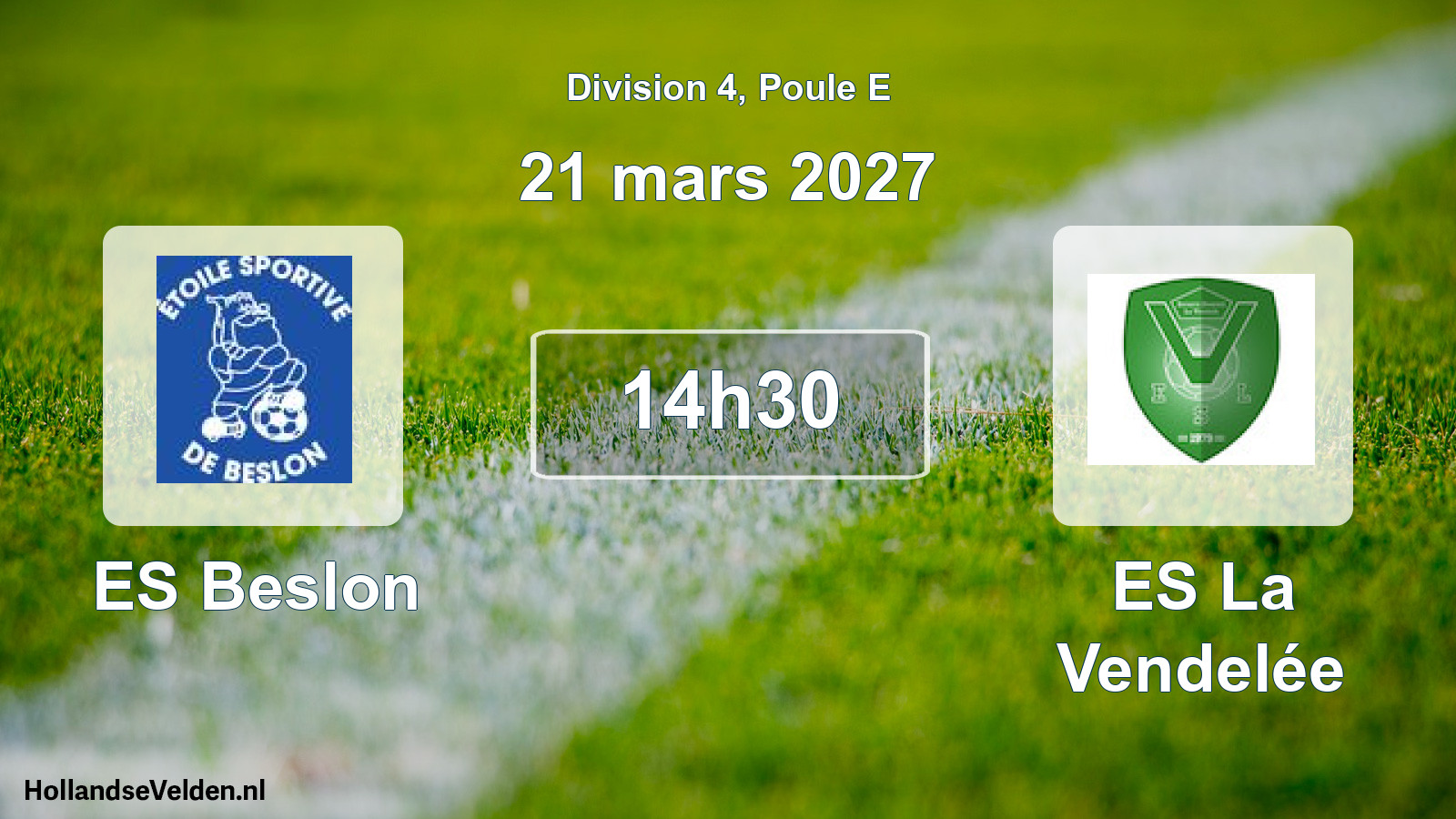 Match programmé: ES Beslon - ES La Vendelée (21 mars 2027)