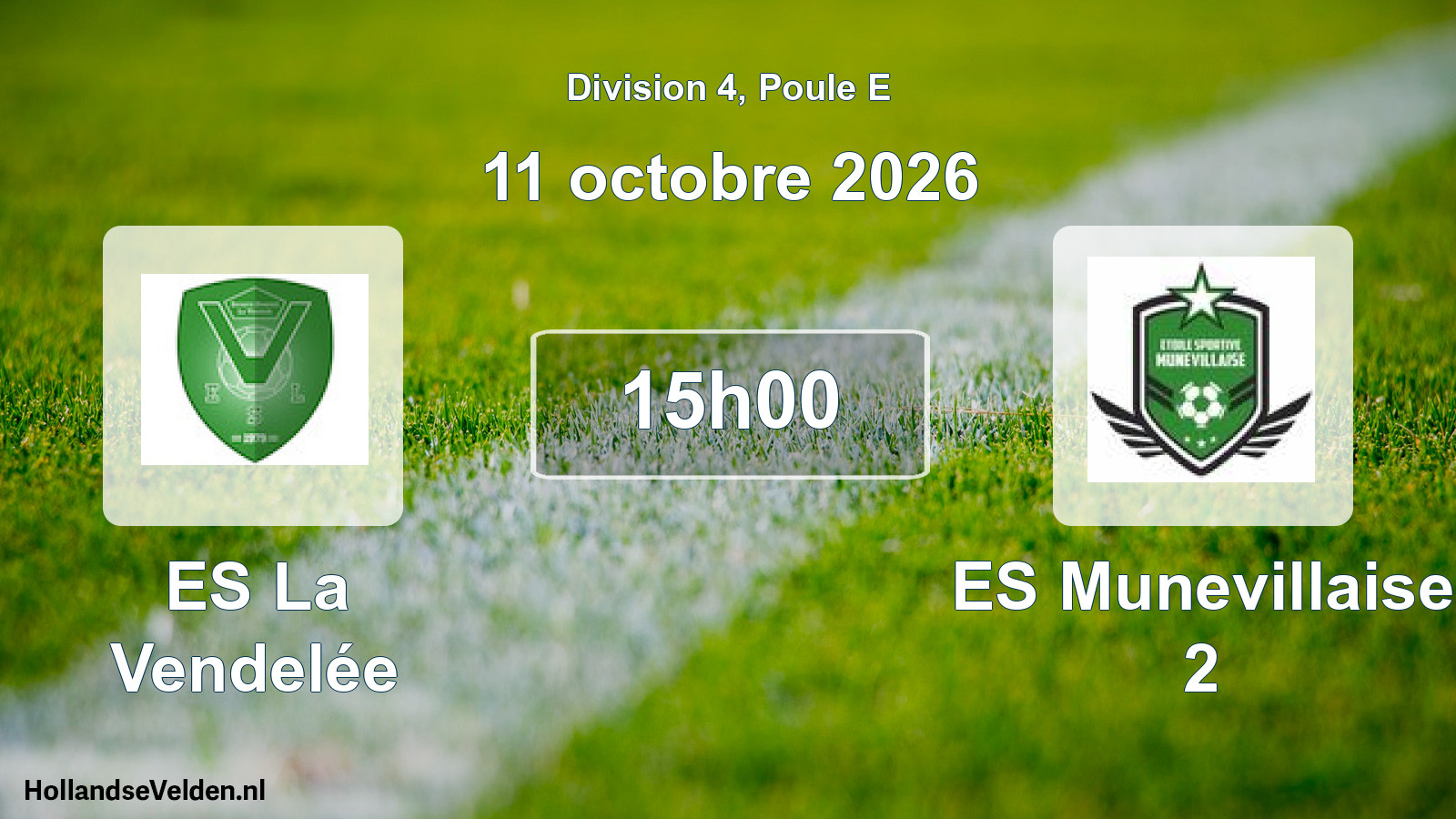 Match programmé: ES La Vendelée - ES Munevillaise 2 (11 octobre 2026)