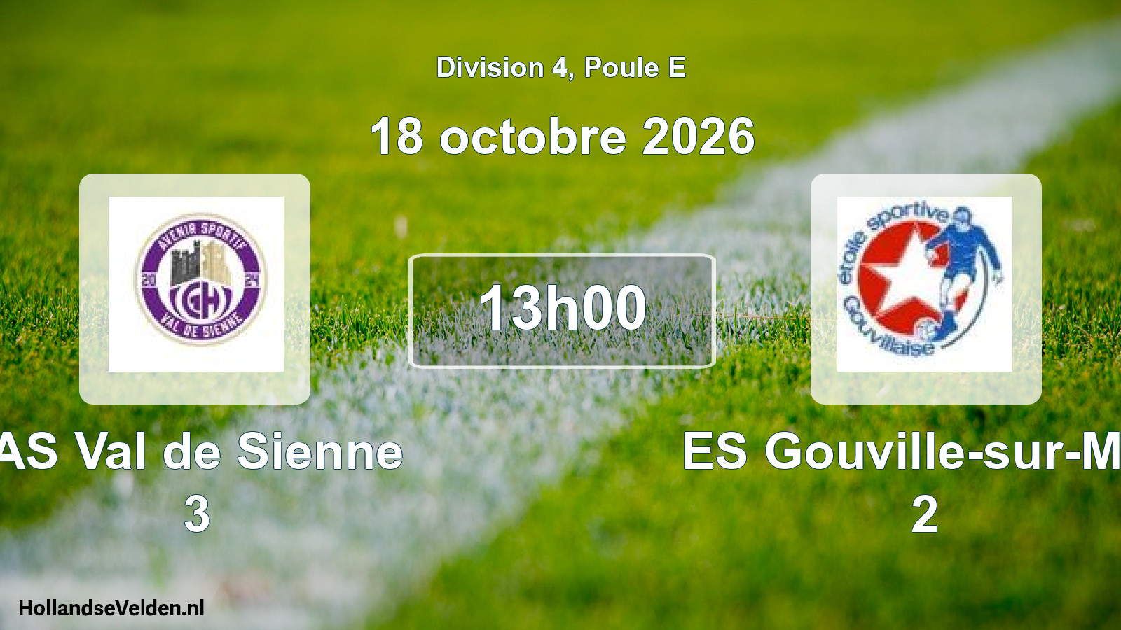 Match programmé: AS Val de Sienne 3 - ES Gouville-sur-Mer 2 (18 octobre 2026)