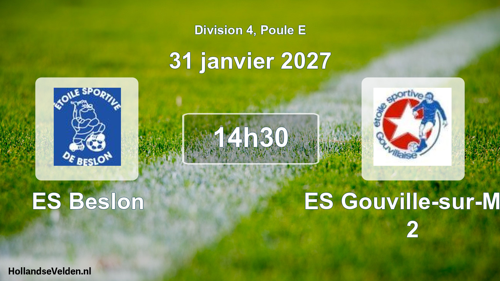 Match programmé: ES Beslon - ES Gouville-sur-Mer 2 (31 janvier 2027)