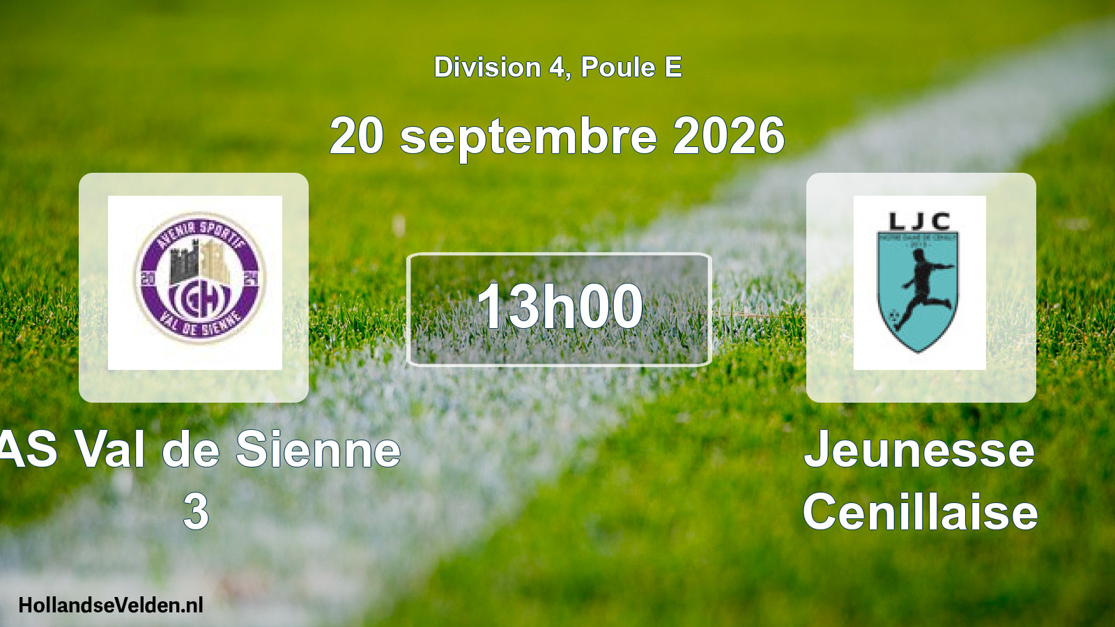 Match programmé: AS Val de Sienne 3 - Jeunesse Cenillaise (20 septembre 2026)