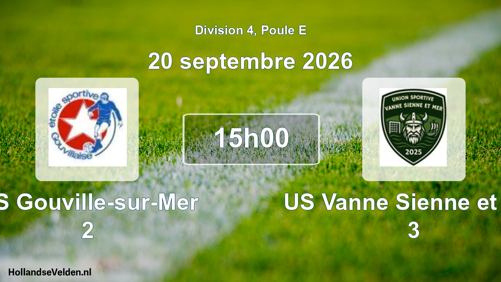 Match programmé: ES Gouville-sur-Mer 2 - US Vanne Sienne et Mer 3 (20 septembre 2026)