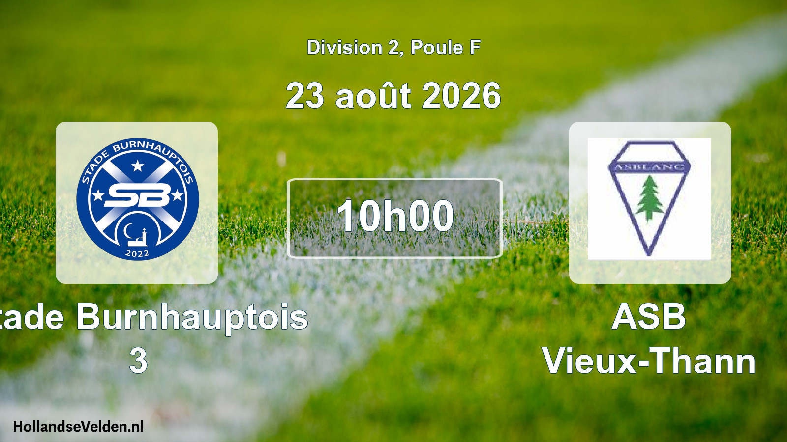 Scheduled Match: Stade Burnhauptois 3 - ASB Vieux-Thann (23 August 2026)