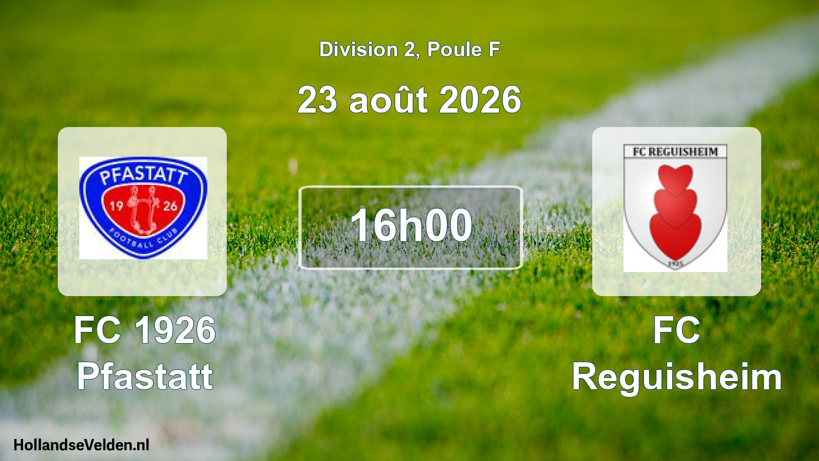 Scheduled Match: FC 1926 Pfastatt - FC Reguisheim (23 August 2026)