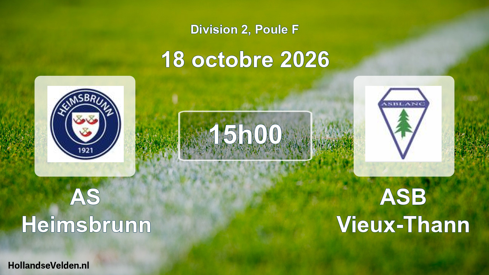 Scheduled Match: AS Heimsbrunn - ASB Vieux-Thann (18 October 2026)