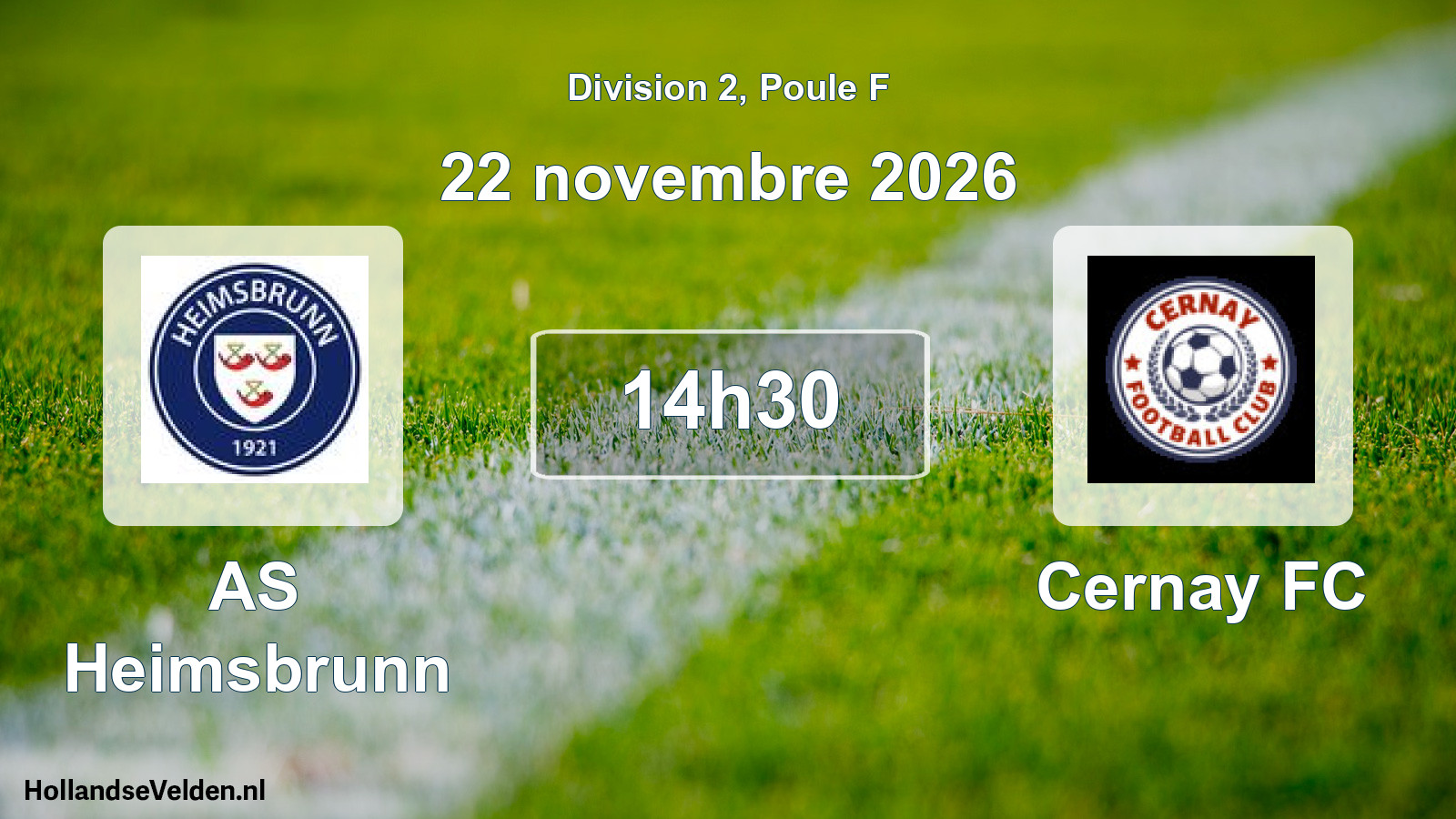 Geplande wedstrijd: AS Heimsbrunn - Cernay FC (22 november 2026)