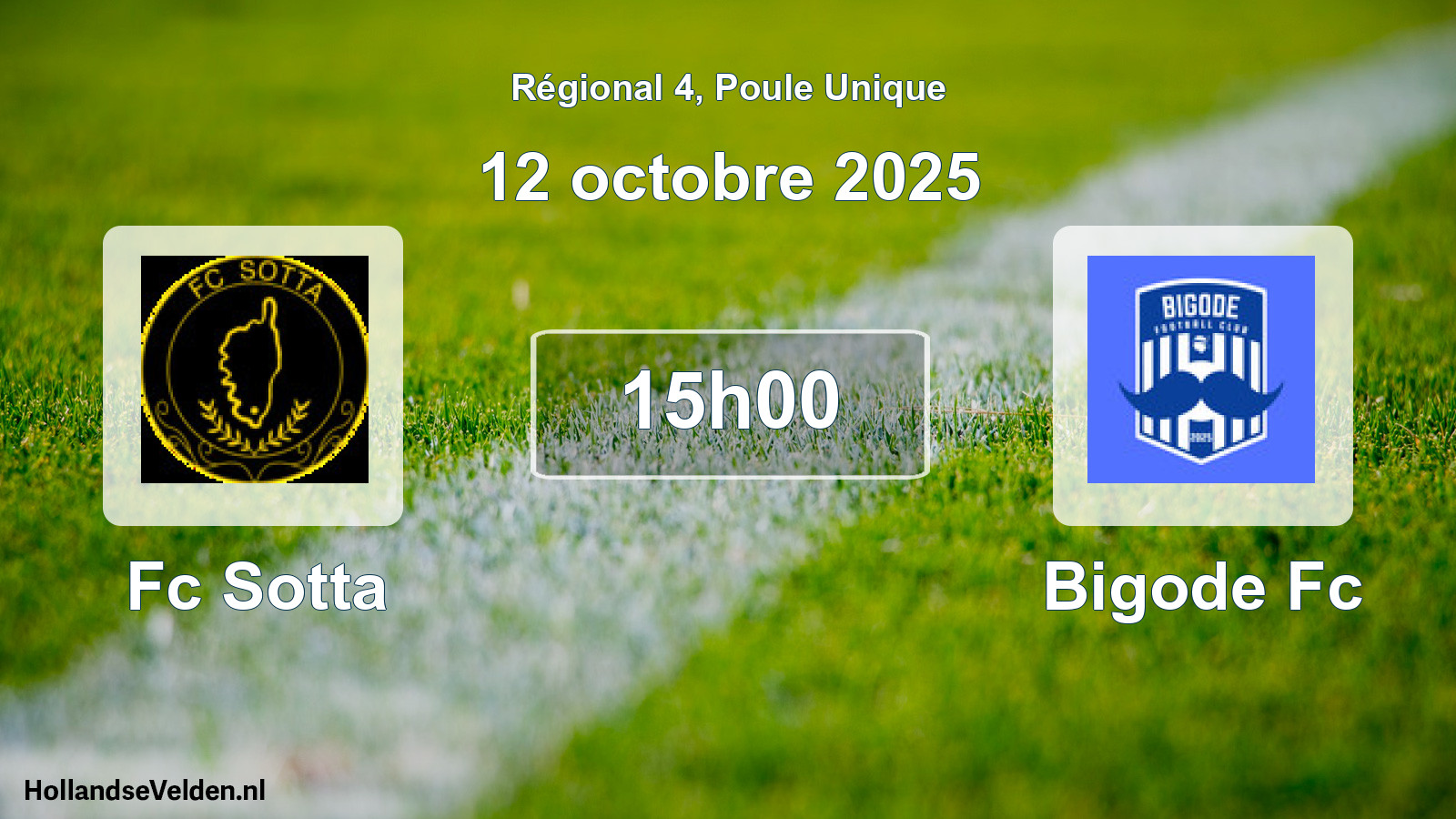 Geplande wedstrijd: Fc Sotta - Bigode Fc (12 oktober 2025)