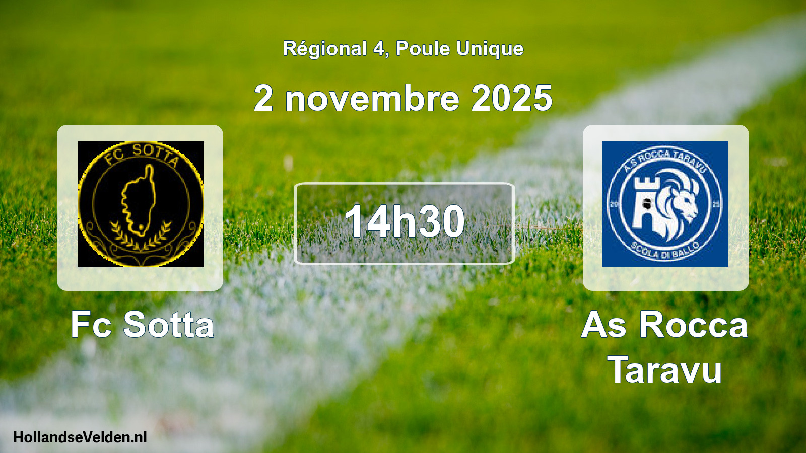 Scheduled Match: Fc Sotta - As Rocca Taravu (2 November 2025)