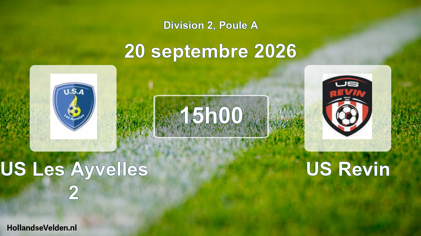Match programmé: US Les Ayvelles 2 - US Revin (20 septembre 2026)