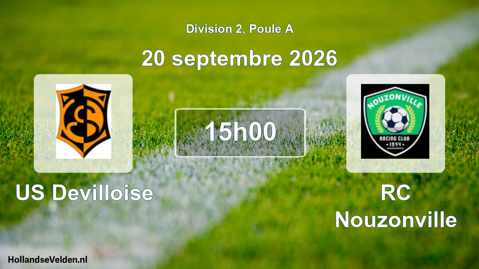Scheduled Match: US Devilloise - RC Nouzonville (20 September 2026)