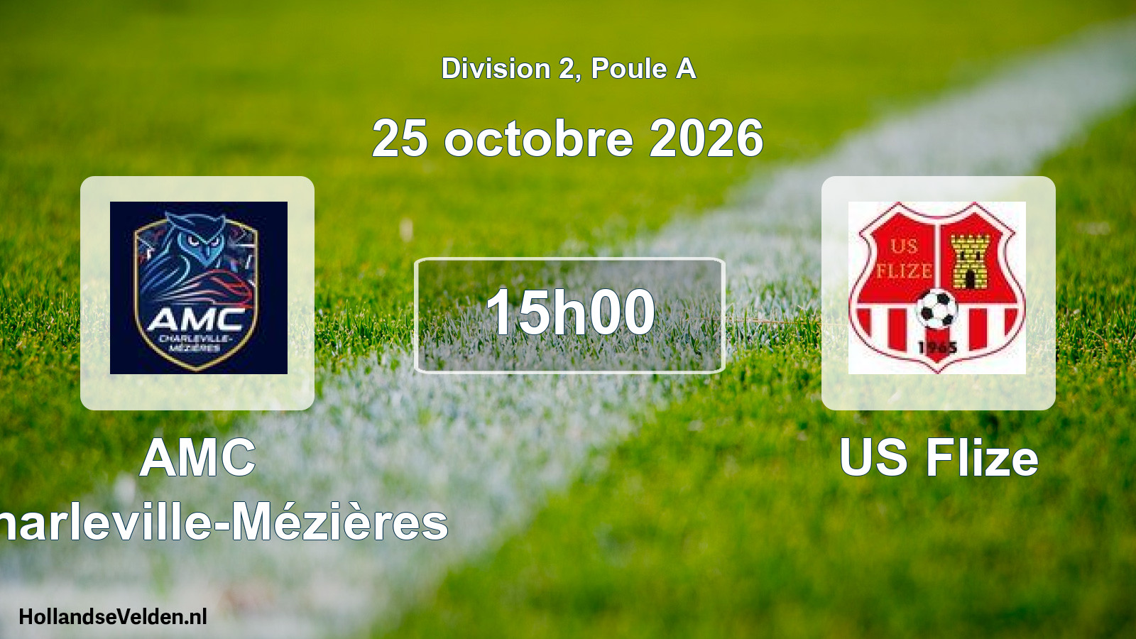 Scheduled Match: AMC Charleville-Mézières - US Flize (25 October 2026)