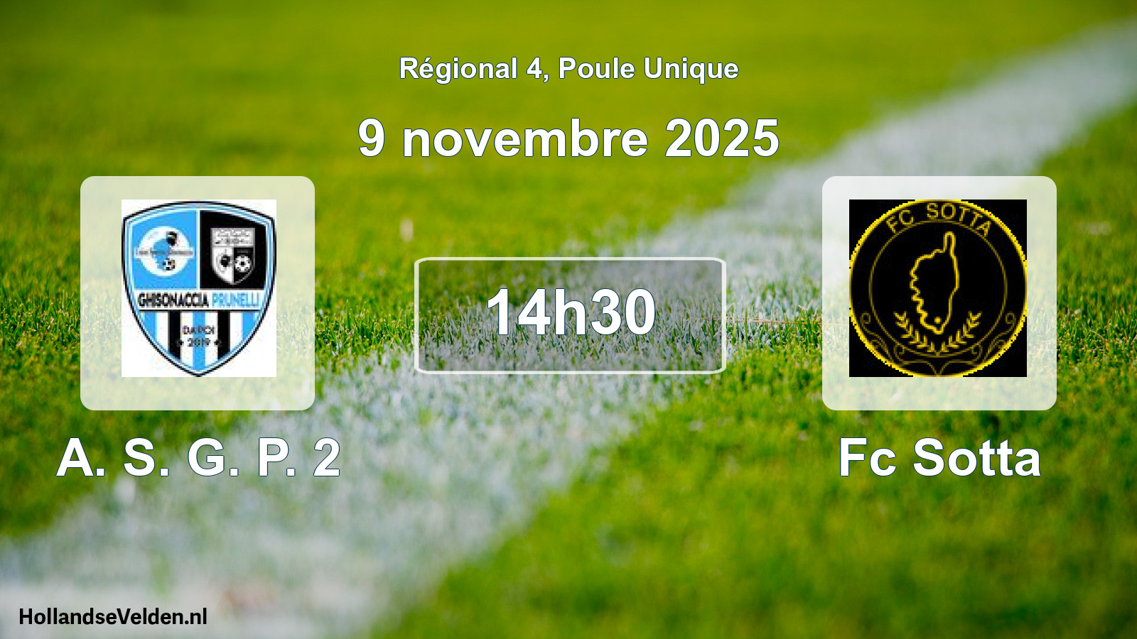 Scheduled Match: A. S. G. P. 2 - Fc Sotta (9 November 2025)