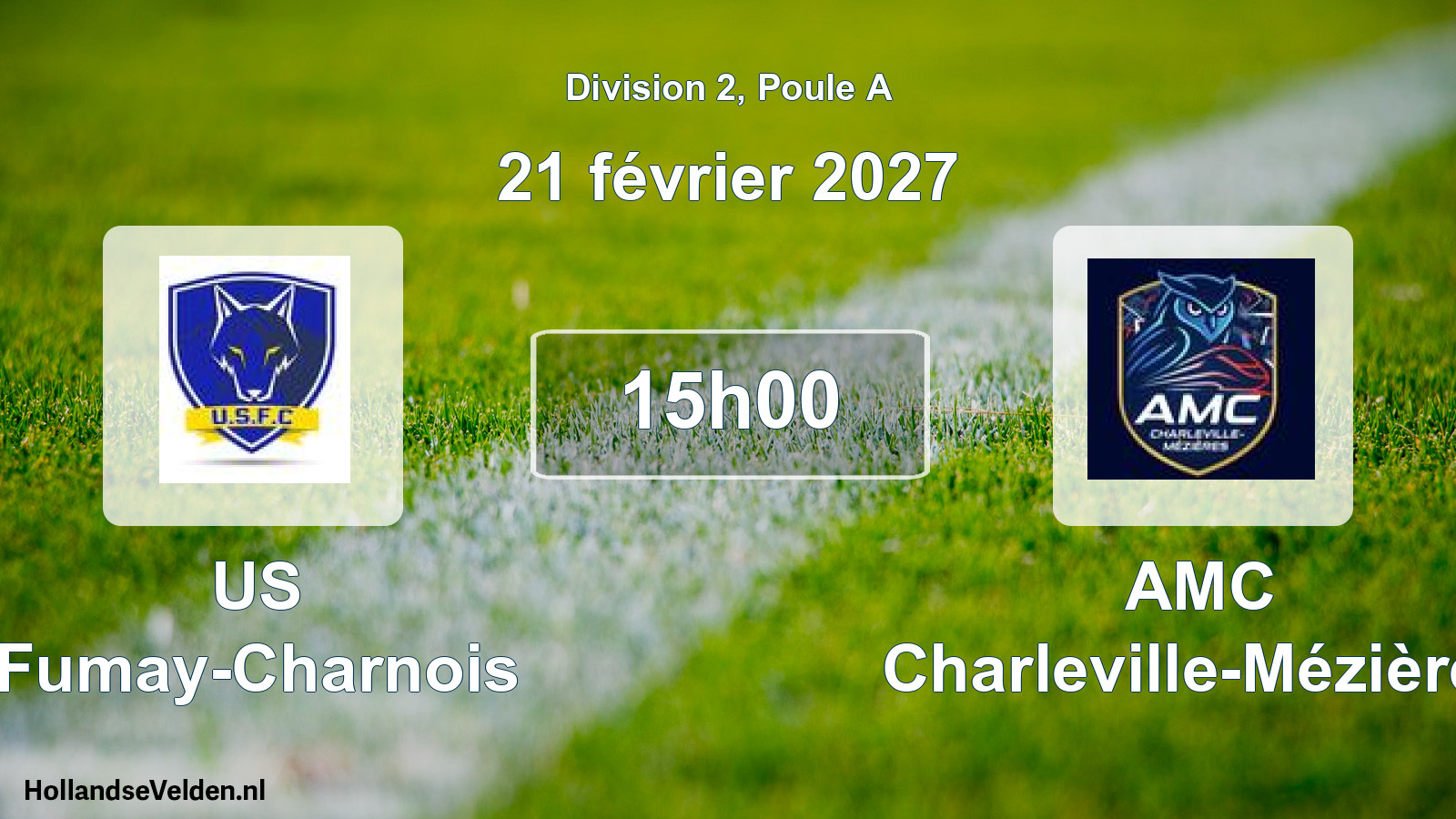 Match programmé: US Fumay-Charnois - AMC Charleville-Mézières (21 février 2027)