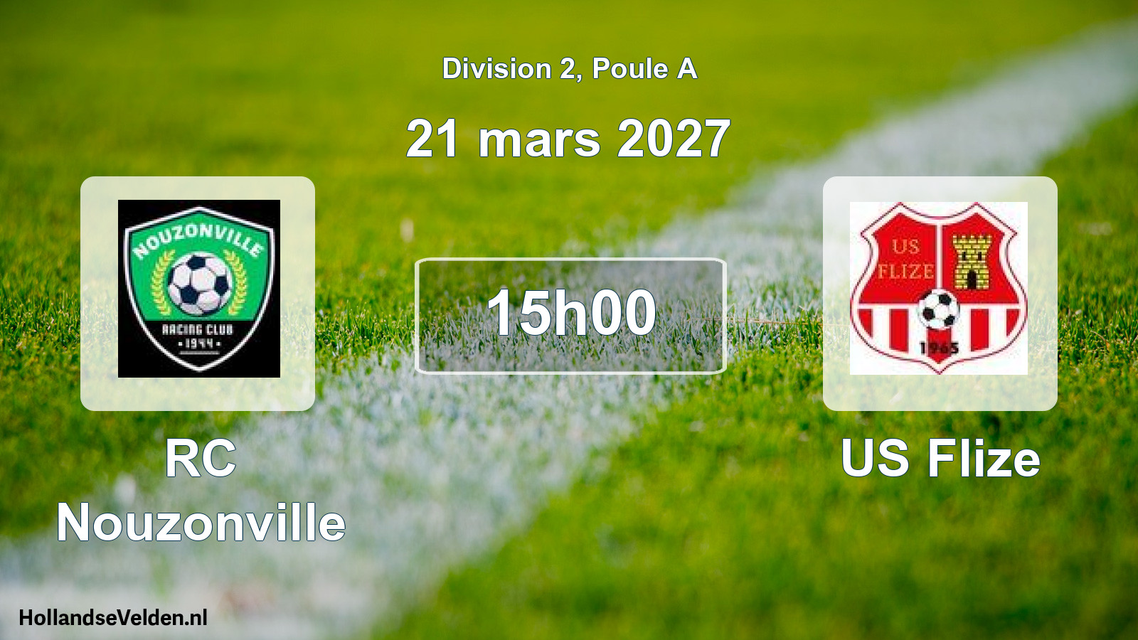 Match programmé: RC Nouzonville - US Flize (21 mars 2027)