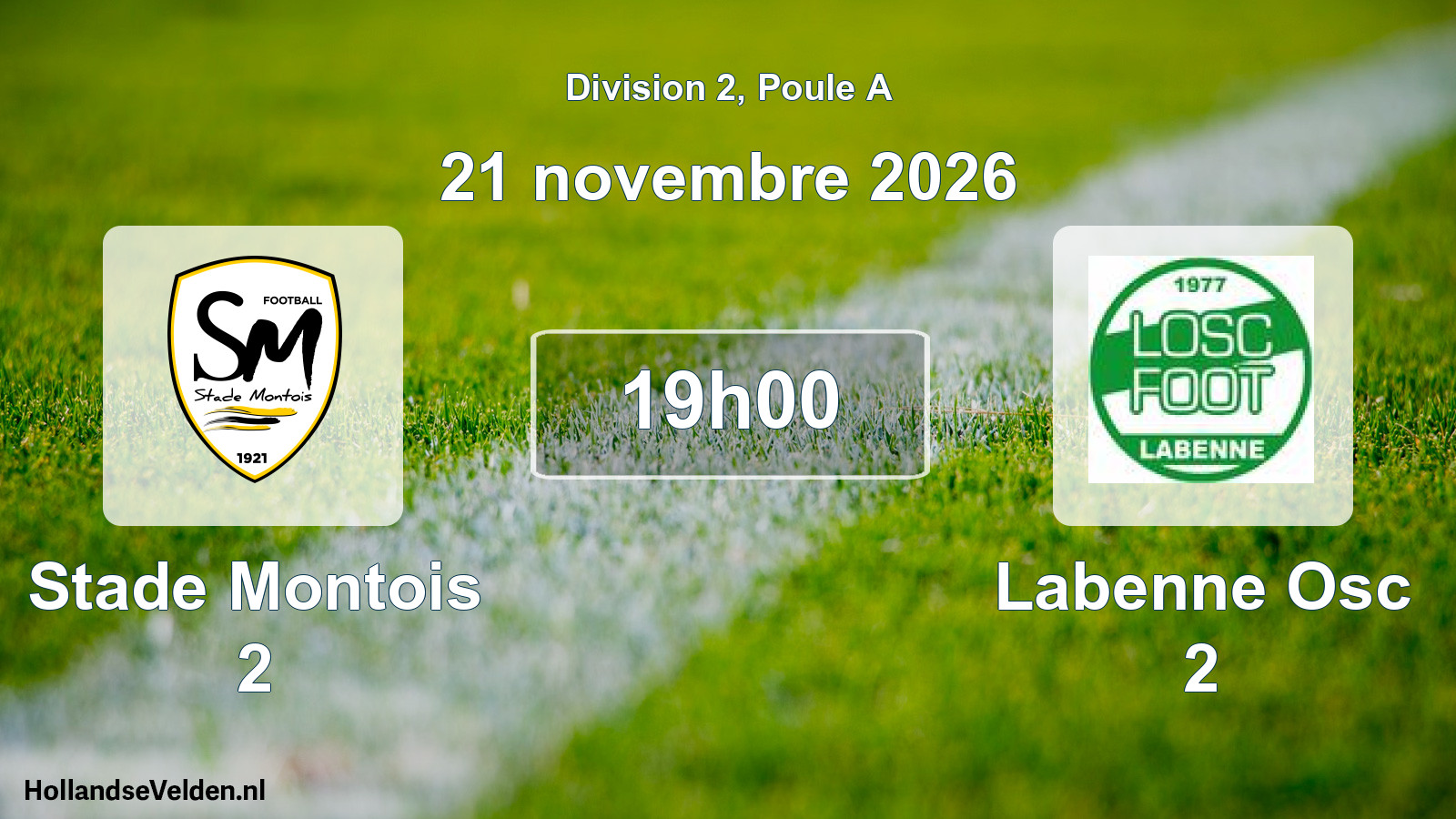 Scheduled Match: Stade Montois 2 - Labenne Osc 2 (21 November 2026)