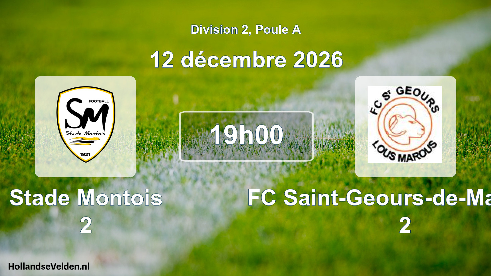 Scheduled Match: Stade Montois 2 - FC Saint-Geours-de-Maremne 2 (12 December 2026)
