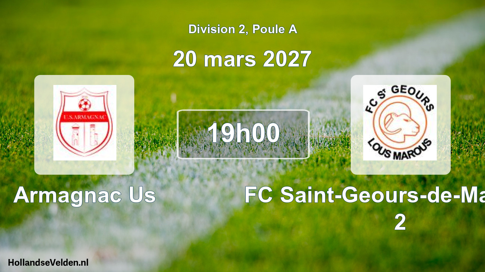 Scheduled Match: Armagnac Us - FC Saint-Geours-de-Maremne 2 (20 March 2027)