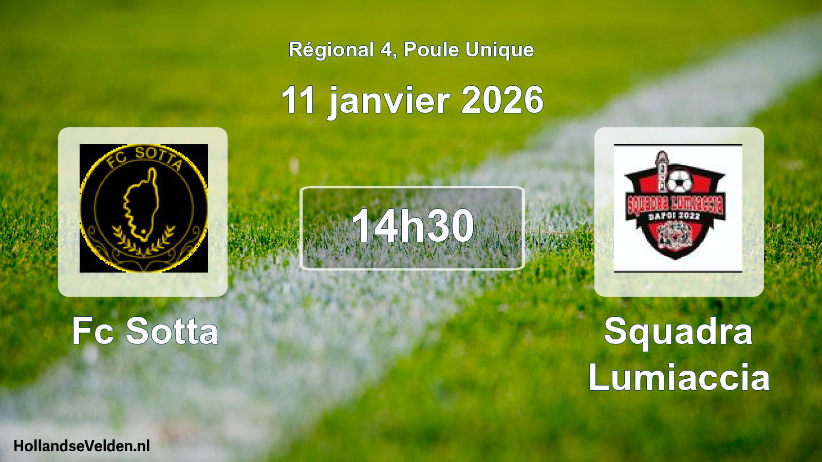 Geplande wedstrijd: Fc Sotta - Squadra Lumiaccia (11 januari 2026)
