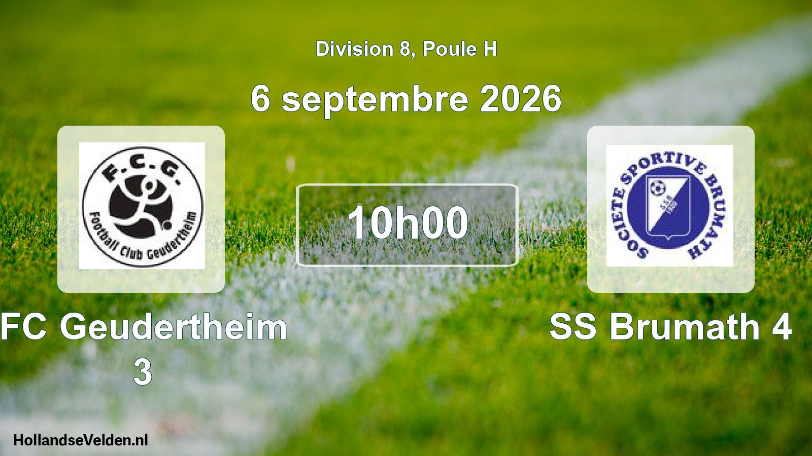Scheduled Match: FC Geudertheim 3 - SS Brumath 4 (6 September 2026)