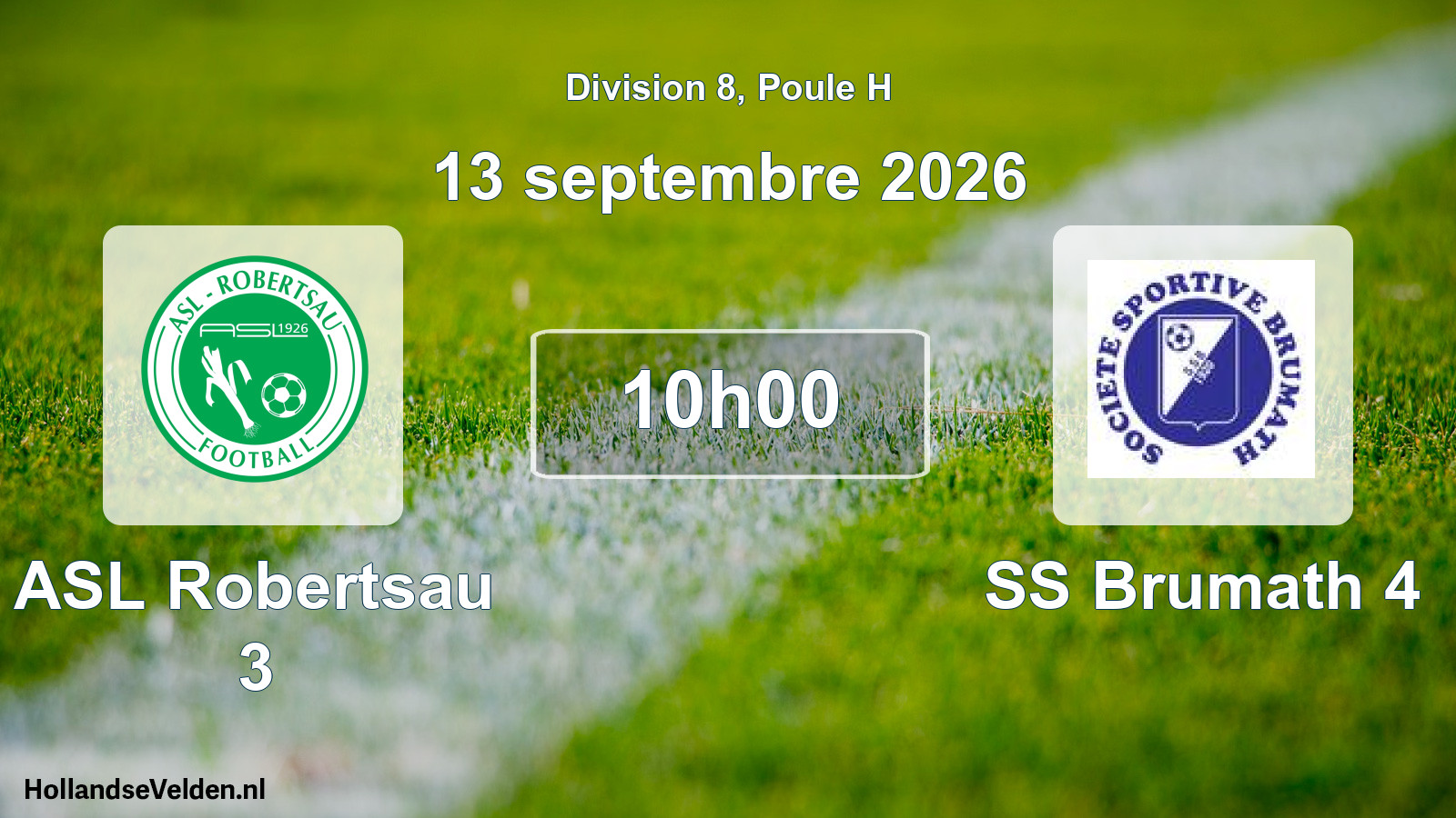 Scheduled Match: ASL Robertsau 3 - SS Brumath 4 (13 September 2026)