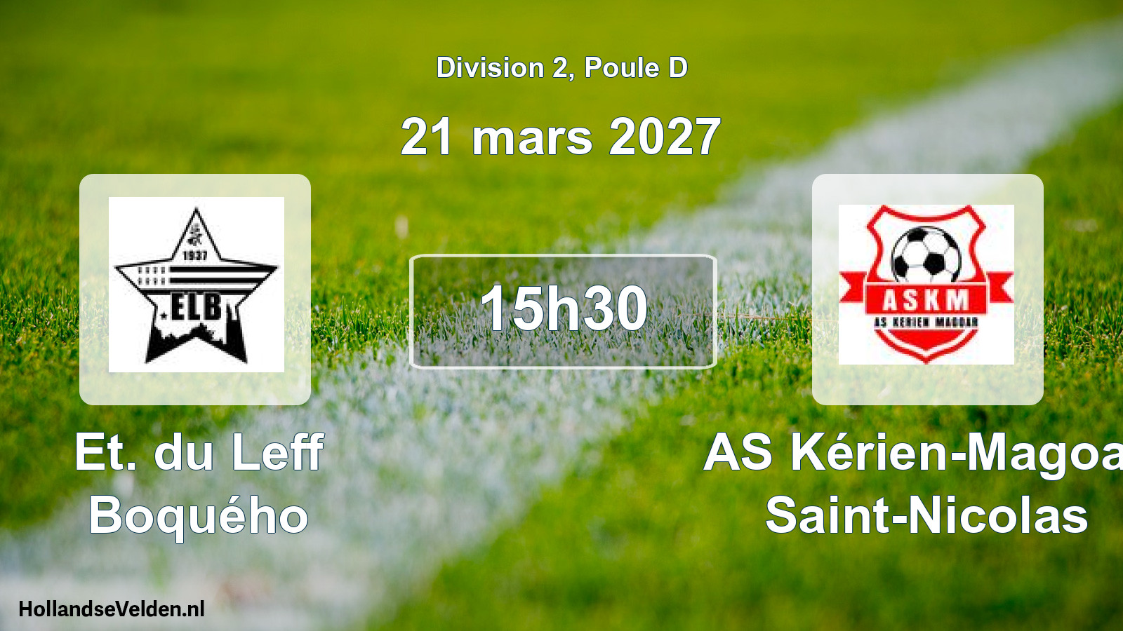 Match programmé: Et. du Leff Boquého - AS Kérien-Magoar Saint-Nicolas (21 mars 2027)