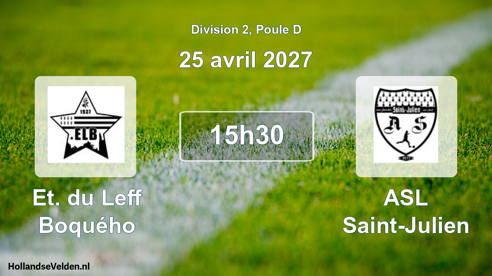 Scheduled Match: Et. du Leff Boquého - ASL Saint-Julien (25 April 2027)
