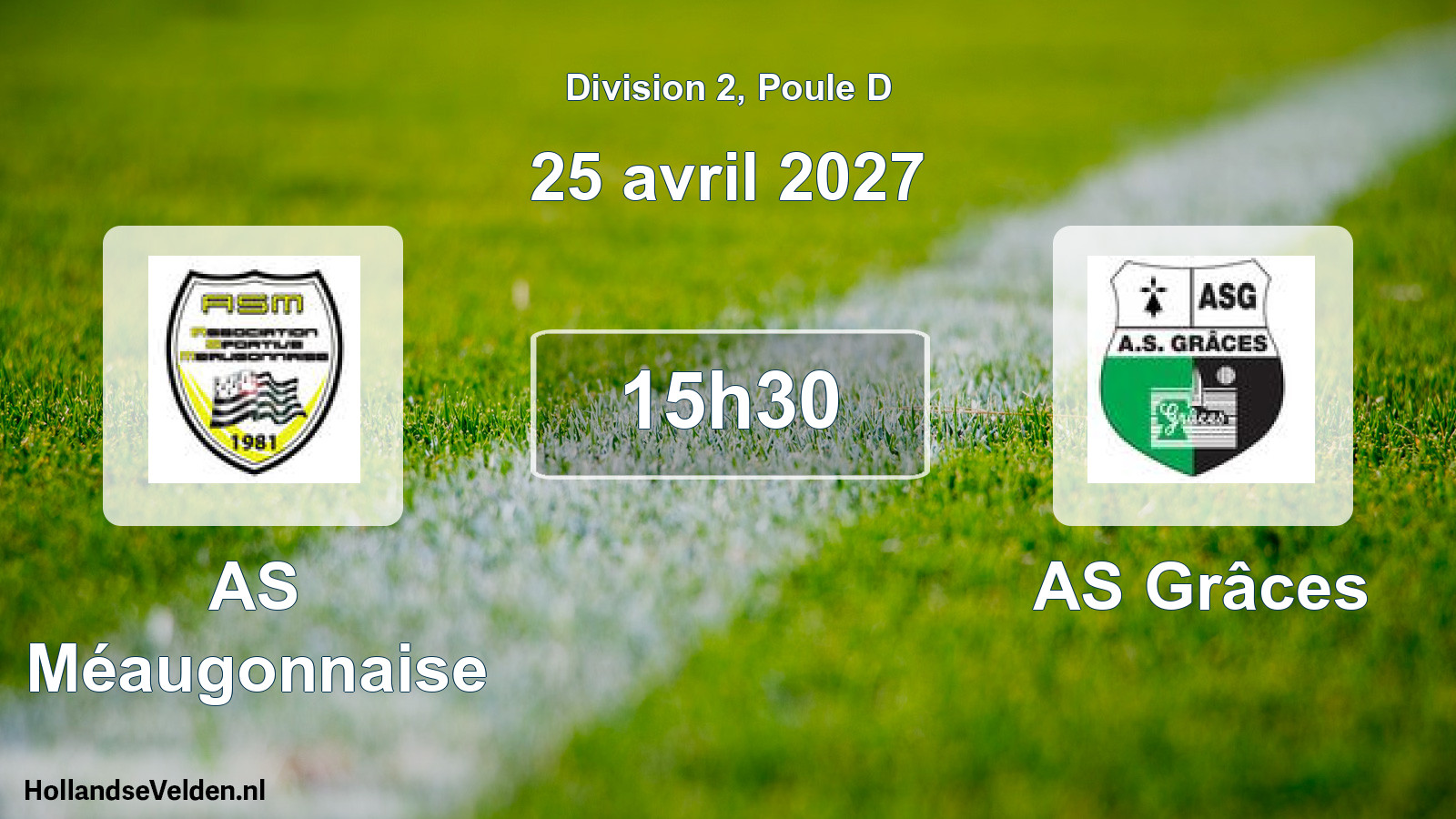 Match programmé: AS Méaugonnaise - AS Grâces (25 avril 2027)