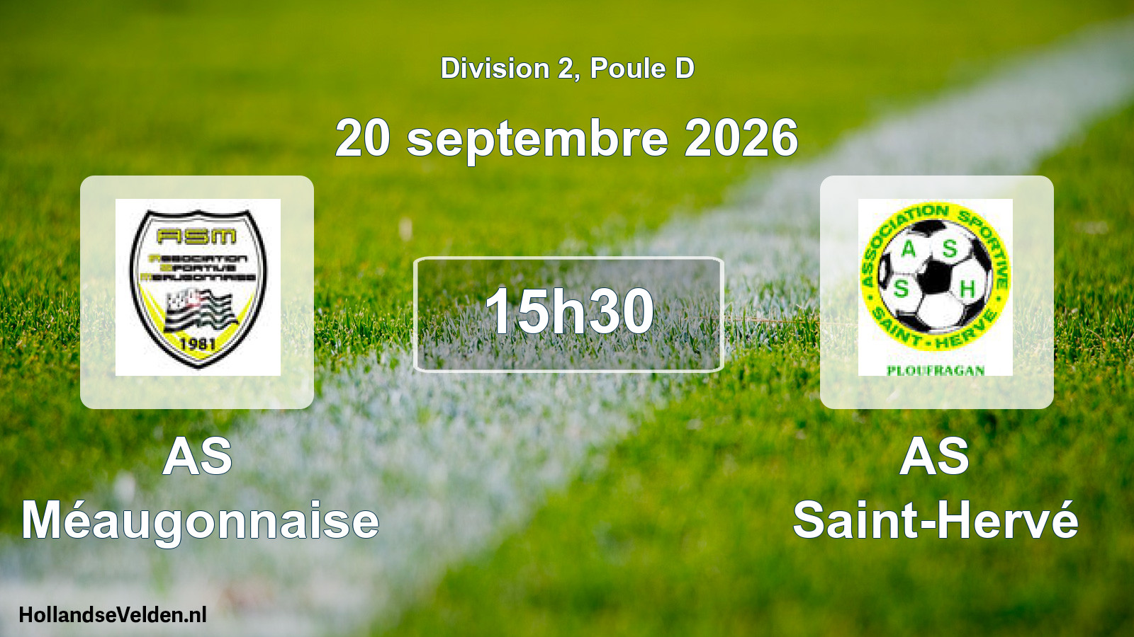 Scheduled Match: AS Méaugonnaise - AS Saint-Hervé (20 September 2026)