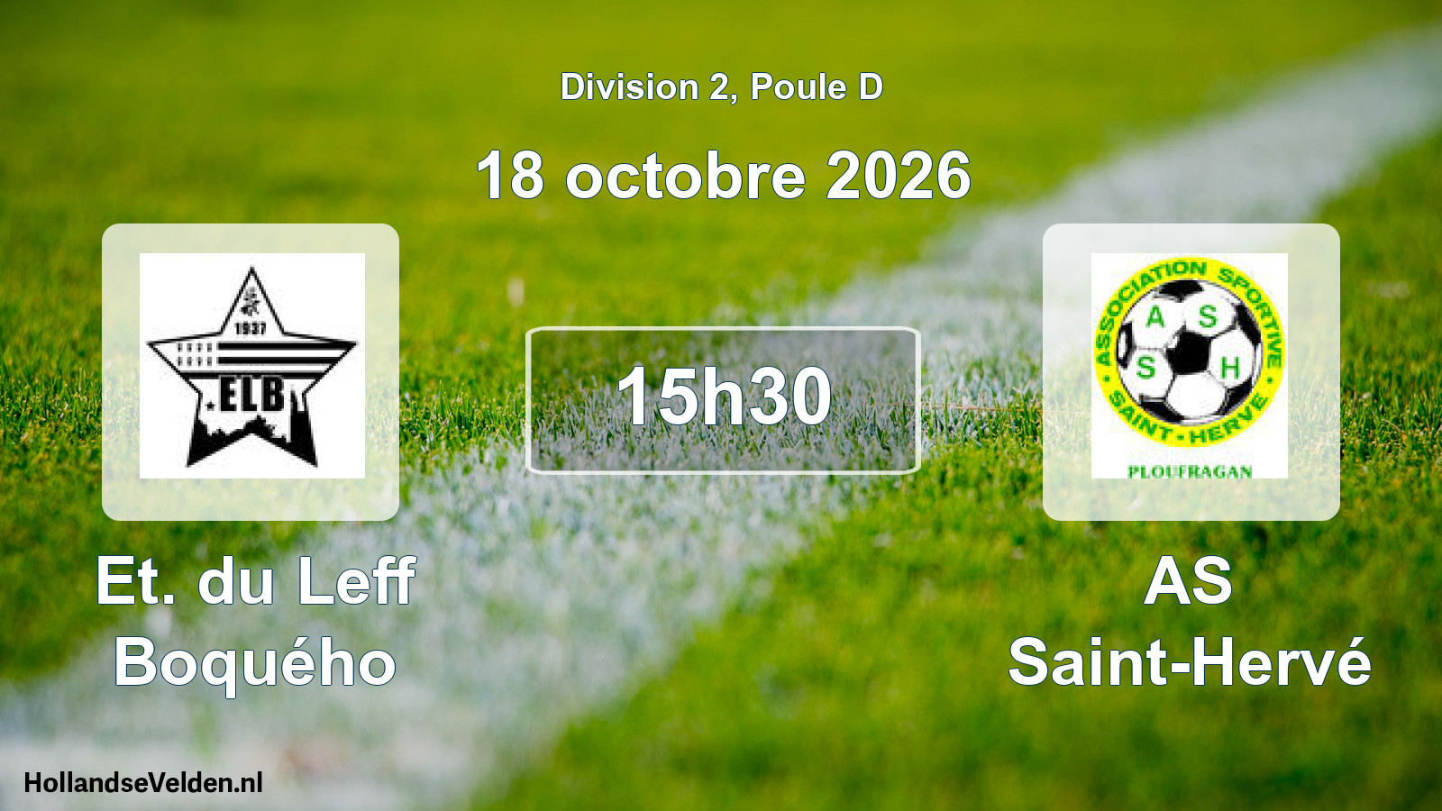 Match programmé: Et. du Leff Boquého - AS Saint-Hervé (18 octobre 2026)