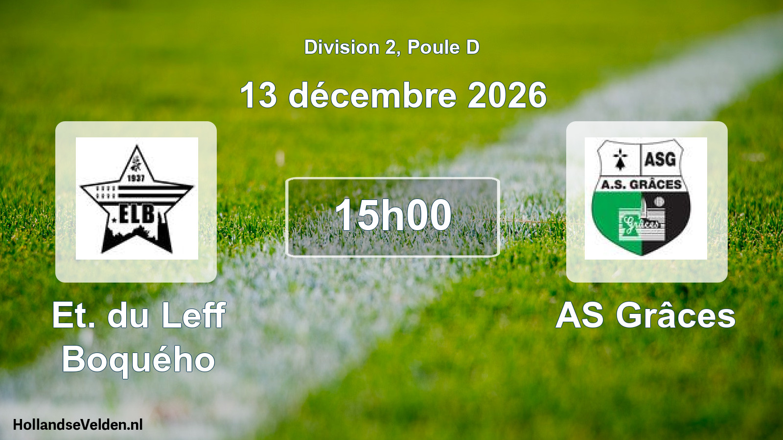 Match programmé: Et. du Leff Boquého - AS Grâces (13 décembre 2026)