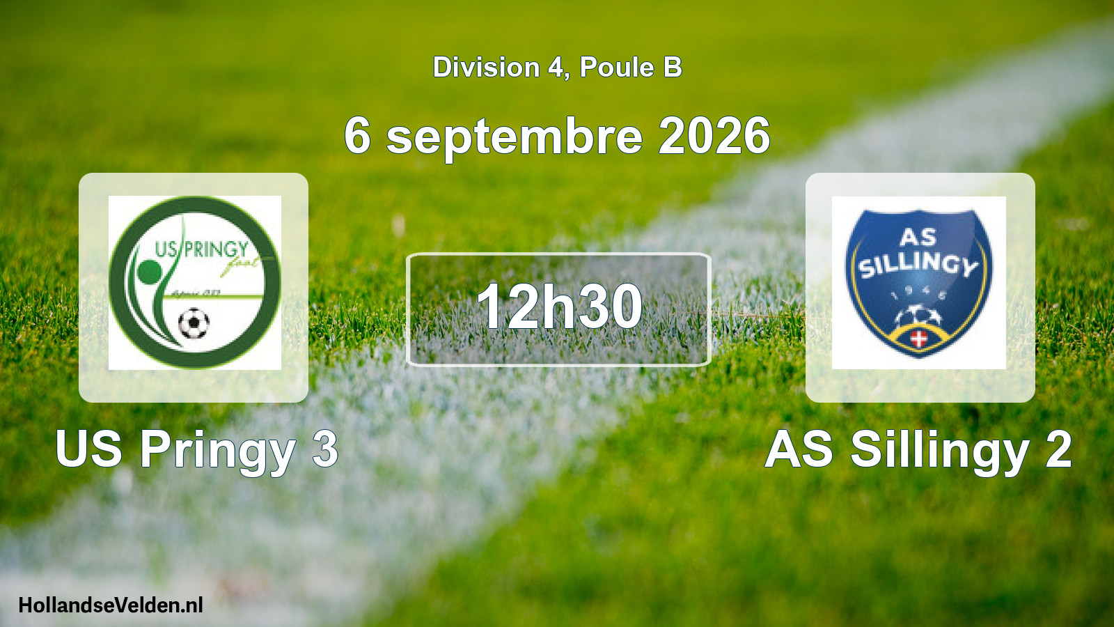 Match programmé: US Pringy 3 - AS Sillingy 2 (6 septembre 2026)