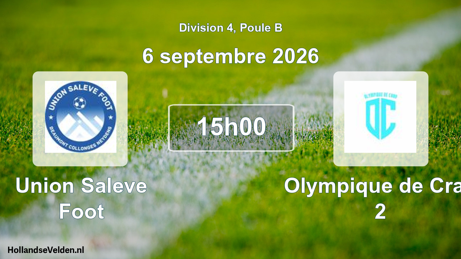 Scheduled Match: Union Saleve Foot - Olympique de Cran 2 (6 September 2026)