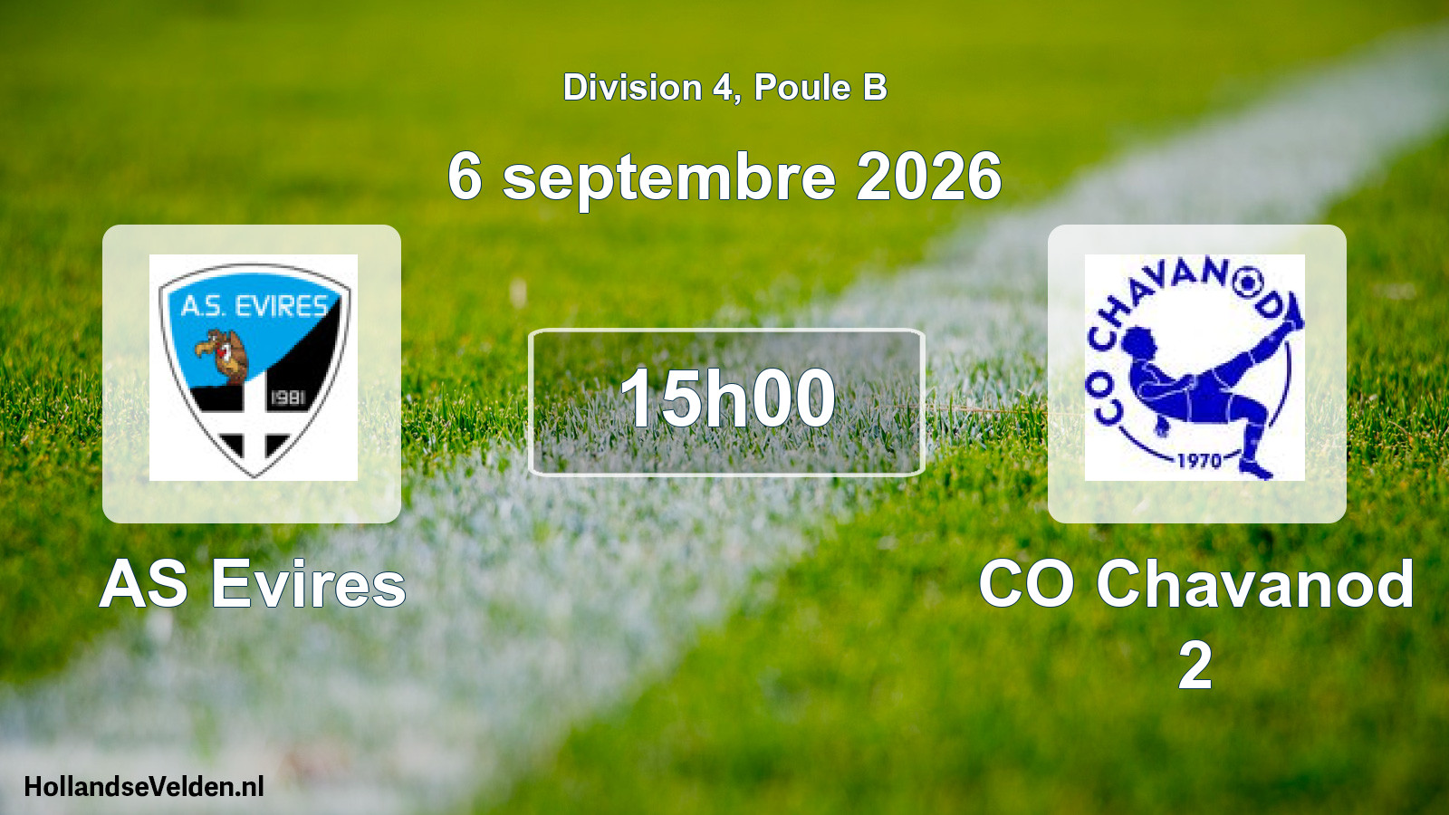 Scheduled Match: AS Evires - CO Chavanod 2 (6 September 2026)