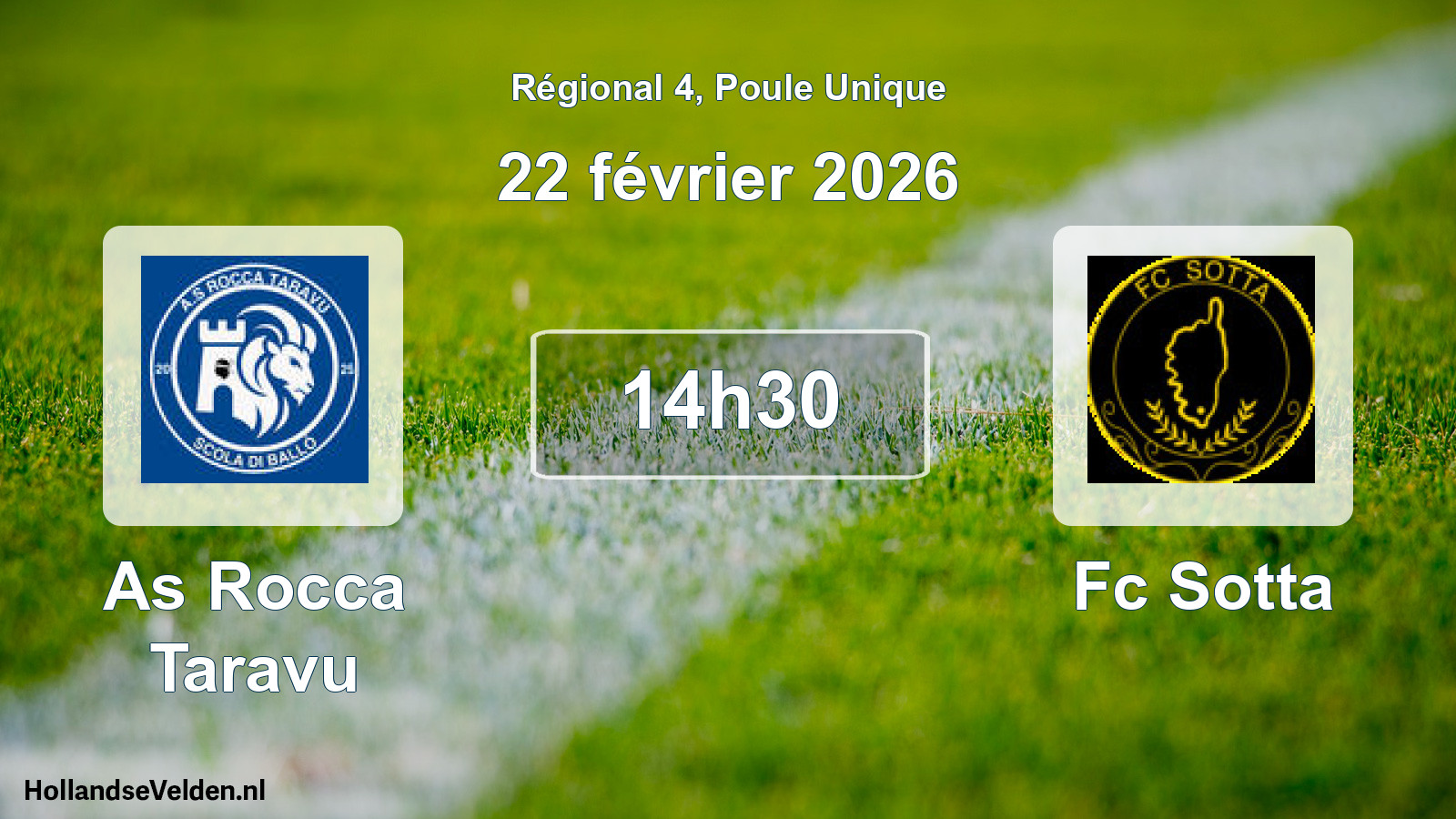 Scheduled Match: As Rocca Taravu - Fc Sotta (22 February 2026)