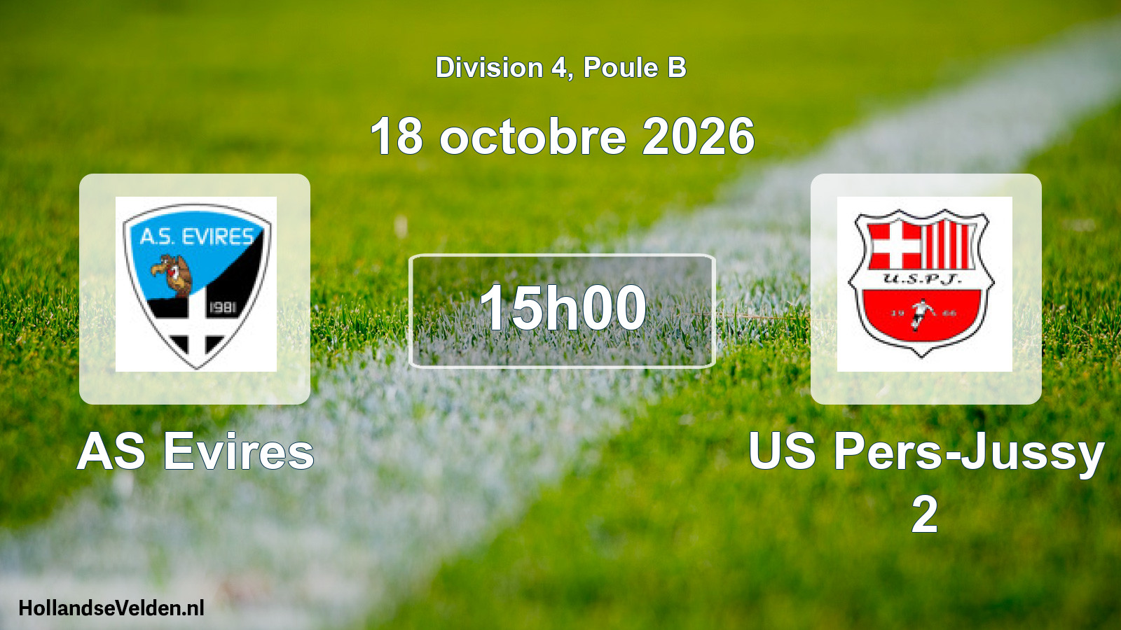 Scheduled Match: AS Evires - US Pers-Jussy 2 (18 October 2026)