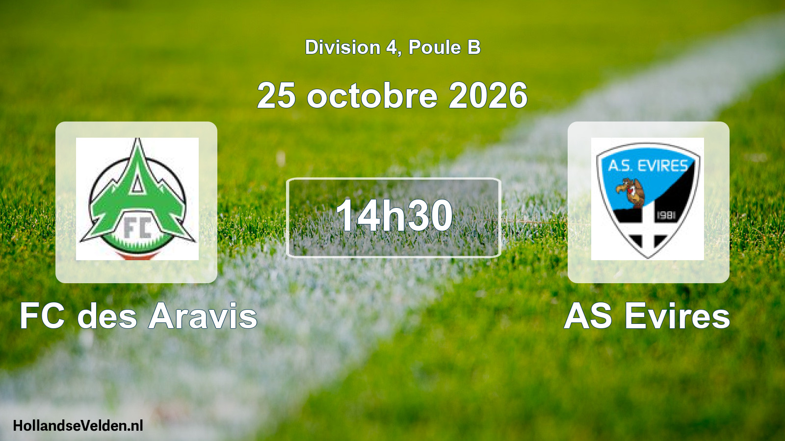 Scheduled Match: FC des Aravis - AS Evires (25 October 2026)