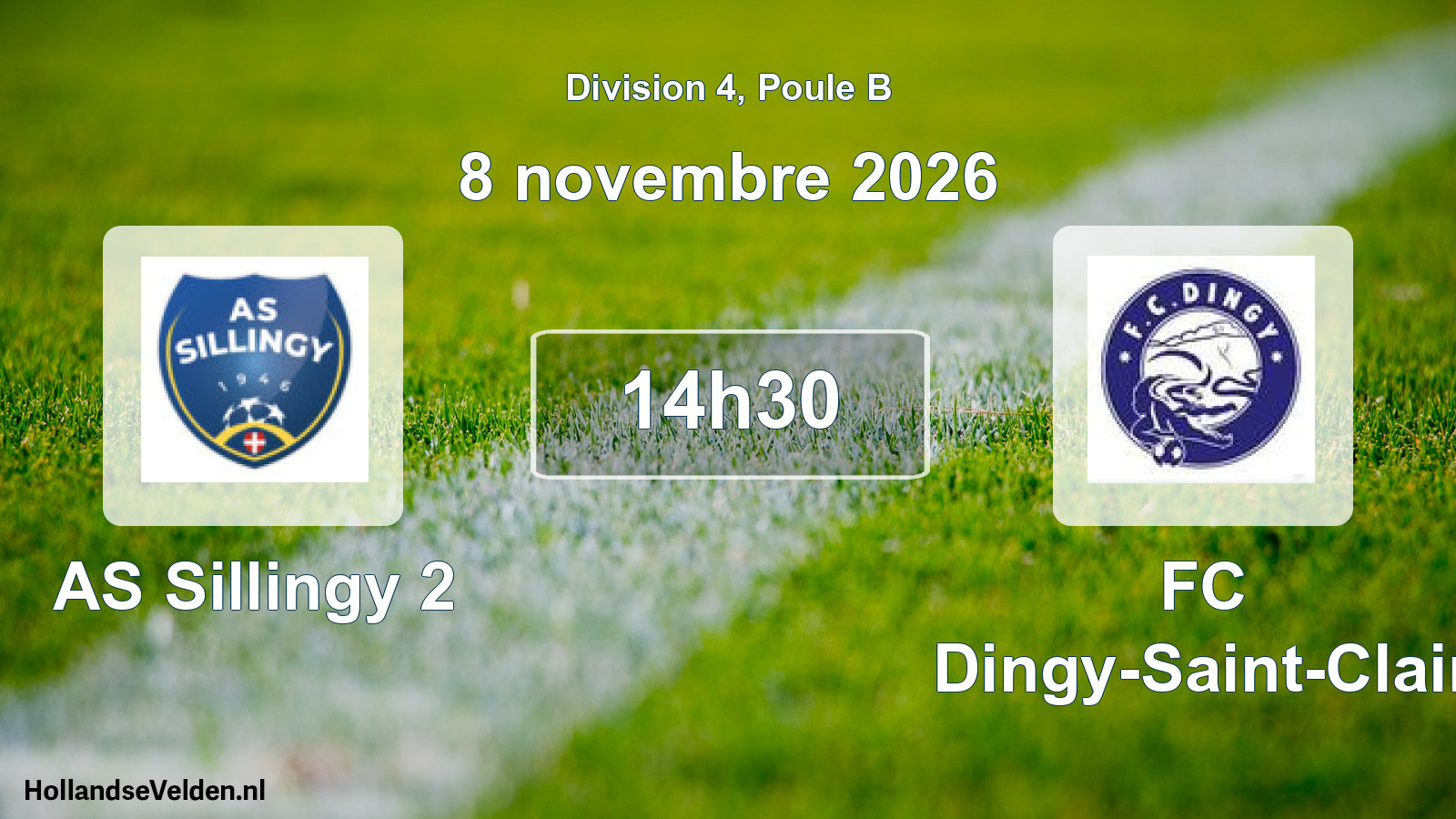 Match programmé: AS Sillingy 2 - FC Dingy-Saint-Clair (8 novembre 2026)