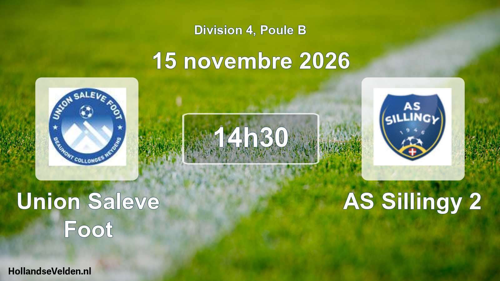 Match programmé: Union Saleve Foot - AS Sillingy 2 (15 novembre 2026)